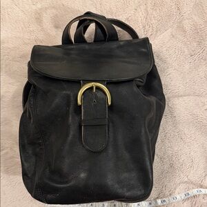 Vintage Coach Black Leather SoHo Backsac #4134